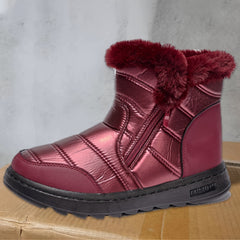 Women's Waterproof Winter Snow Boots Faux Fur Lined Warm Mid Tube Boot
