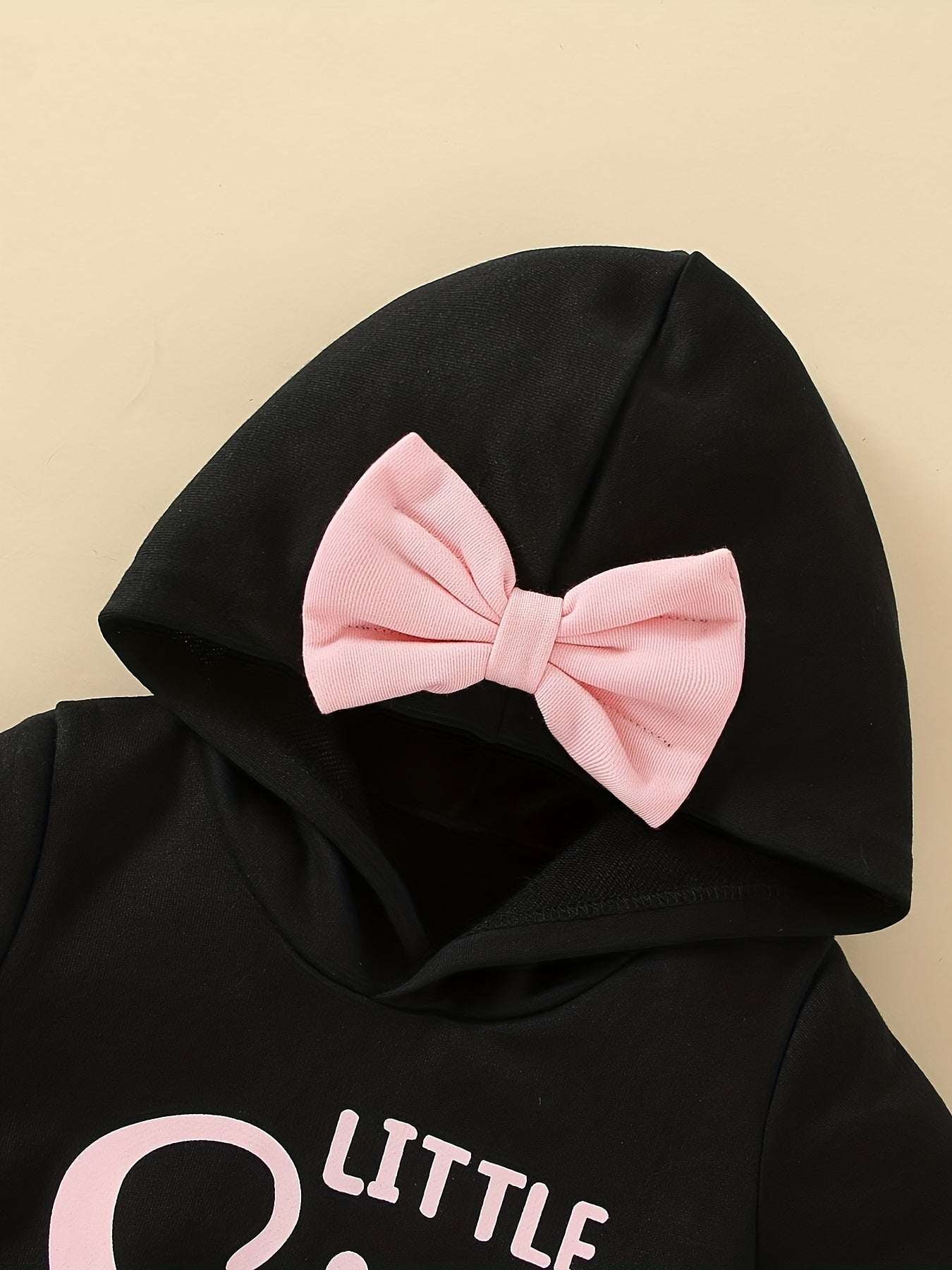 Casual Letter Print Hooded Sweatshirt and Trousers Set