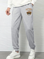 Men's Outdoor Bear Print Joggers Pants for Spring Summer Autumn