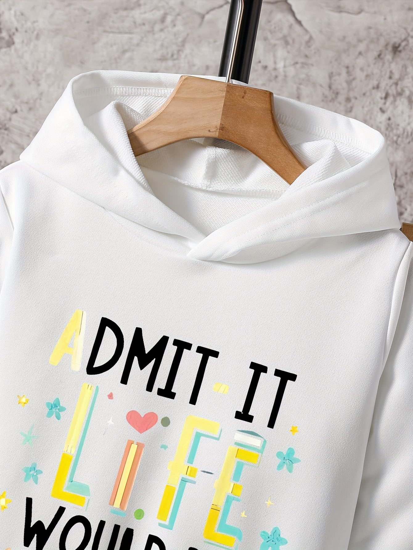 Boys Hoodie & Sweatpants Set, Letter Print, Casual, Long Sleeve, Loose Fit