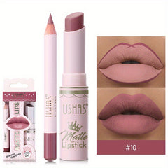Matte Liquid Lipstick Lip Liner Set Nude Lip Gloss