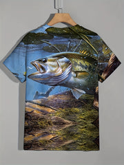 Men's Fishing T-Shirt Active Stretchy Summer Outdoor Clothing