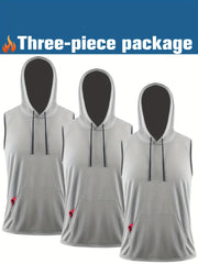 Men's Sleeveless Hooded Tank w/ Moisture Wicking