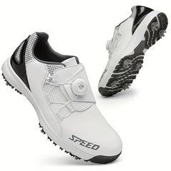 Men's Spiked Golf Shoes Rotating Buckle Durable Sneakers