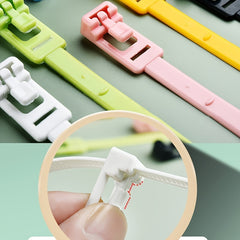 50pcs Reusable Self-Locking Cable Ties Fasten Tension Wire Wrap Straps