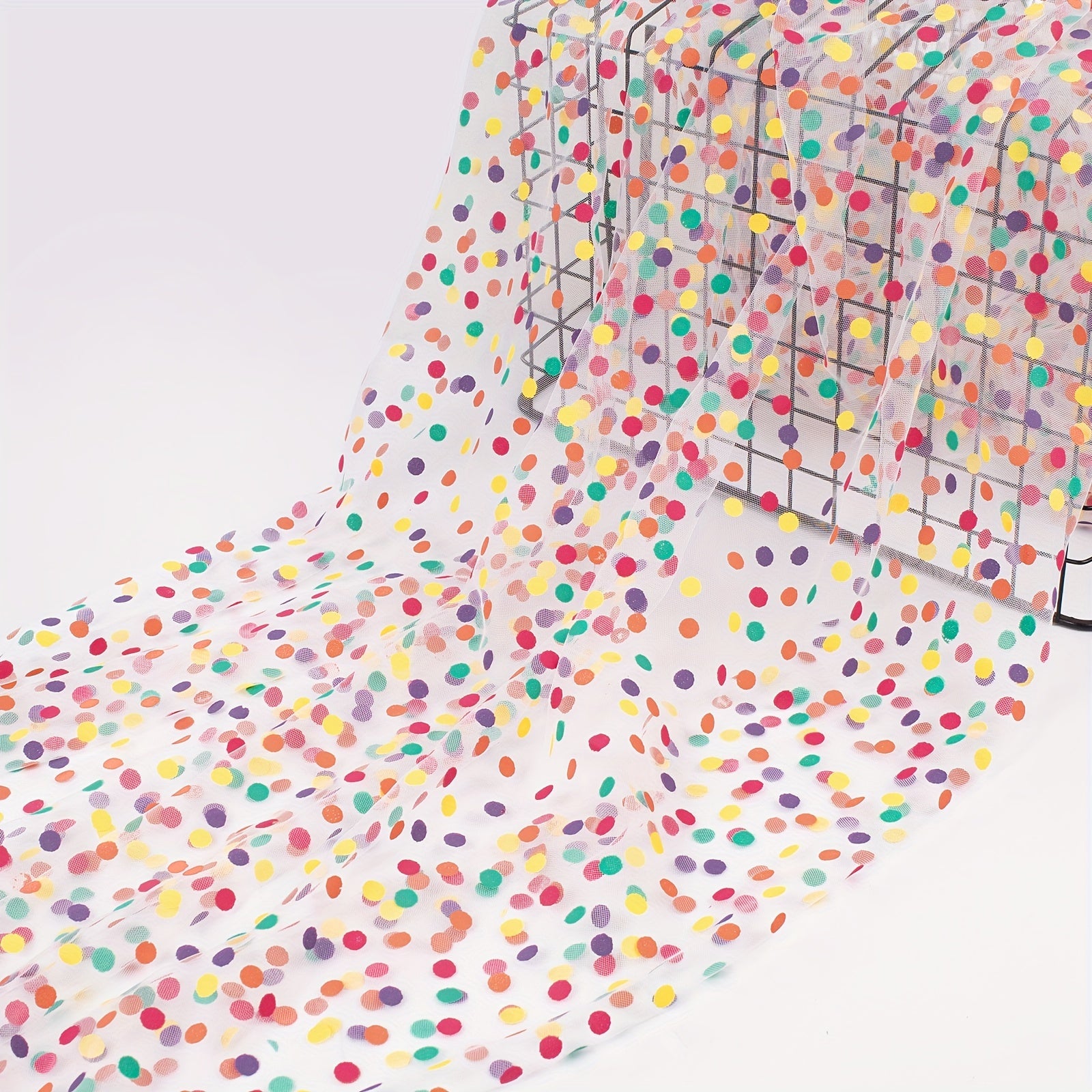 Colorful Dot Mesh for Skirts Sleeves Tops DIY
