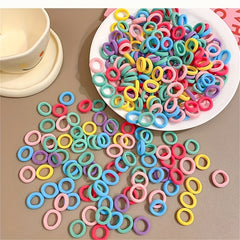 100pcs Colorful Girls Elastic Hair Bands Kids Hair Accessories Sets