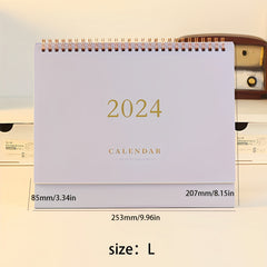 Pastel Purple Bronzing Desk Calendar Planner for School Office