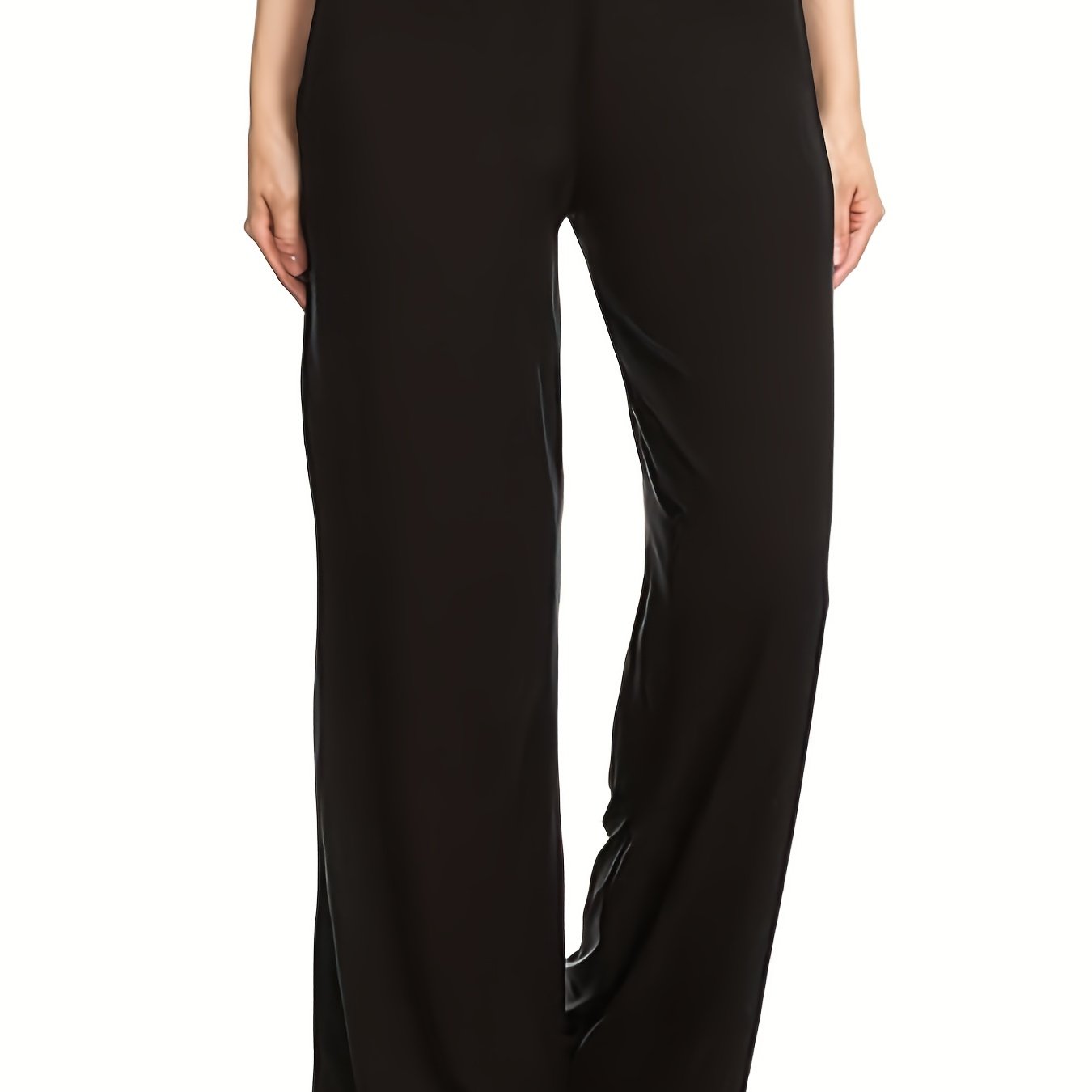 Wideband High Rise Wide Leg Trousers