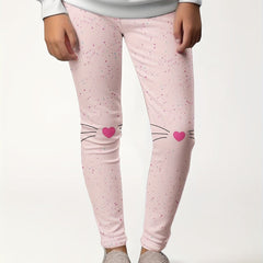 Sweet Girls Kitty Print Leggings Thick Leggings Fall Winter Gift