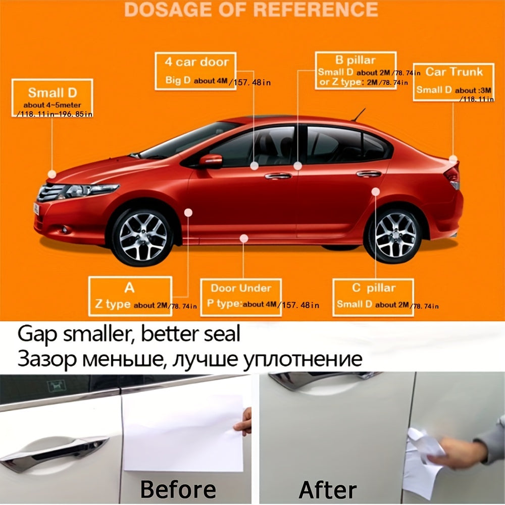 P D Type 2 Meter Car Door Sealing Strip Rubber Sound Insulation And Dust Prevent