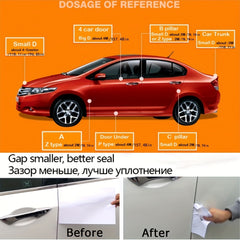 P D Type 2 Meter Car Door Sealing Strip Rubber Sound Insulation And Dust Prevent