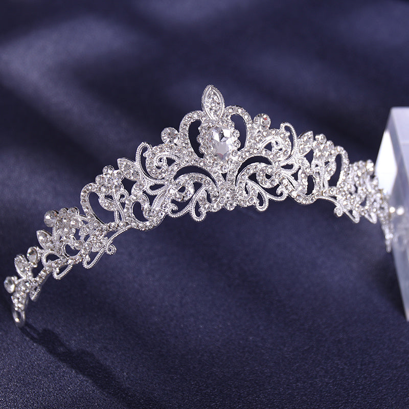 Baroque Crown And Tiara Golden Crystal Bride Wedding Queen Crowns