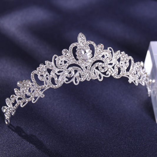 Baroque Crown And Tiara Golden Crystal Bride Wedding Queen Crowns