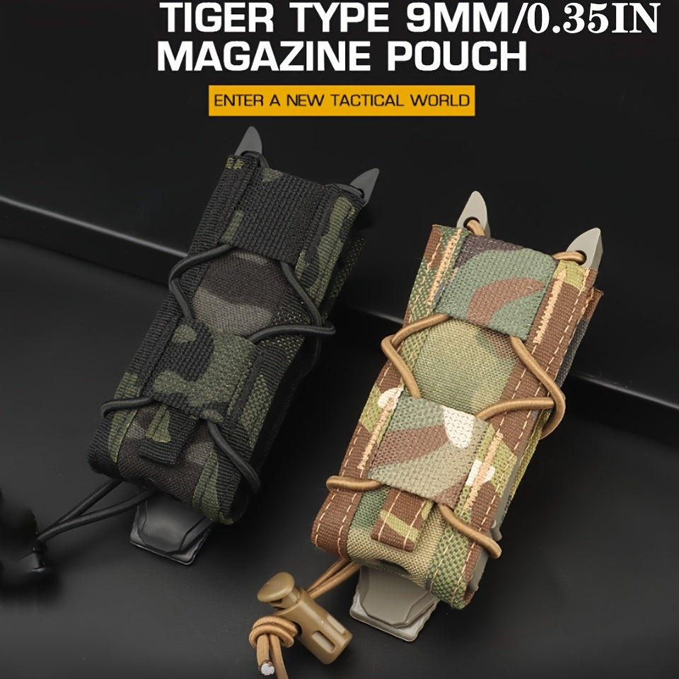 9mm Single Mag Pouch Molle Flashlight Holder