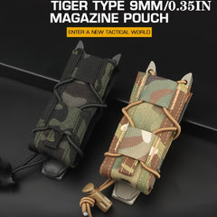 9mm Single Mag Pouch Molle Flashlight Holder