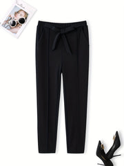 High Waist Tie Knot Skinny Pants
