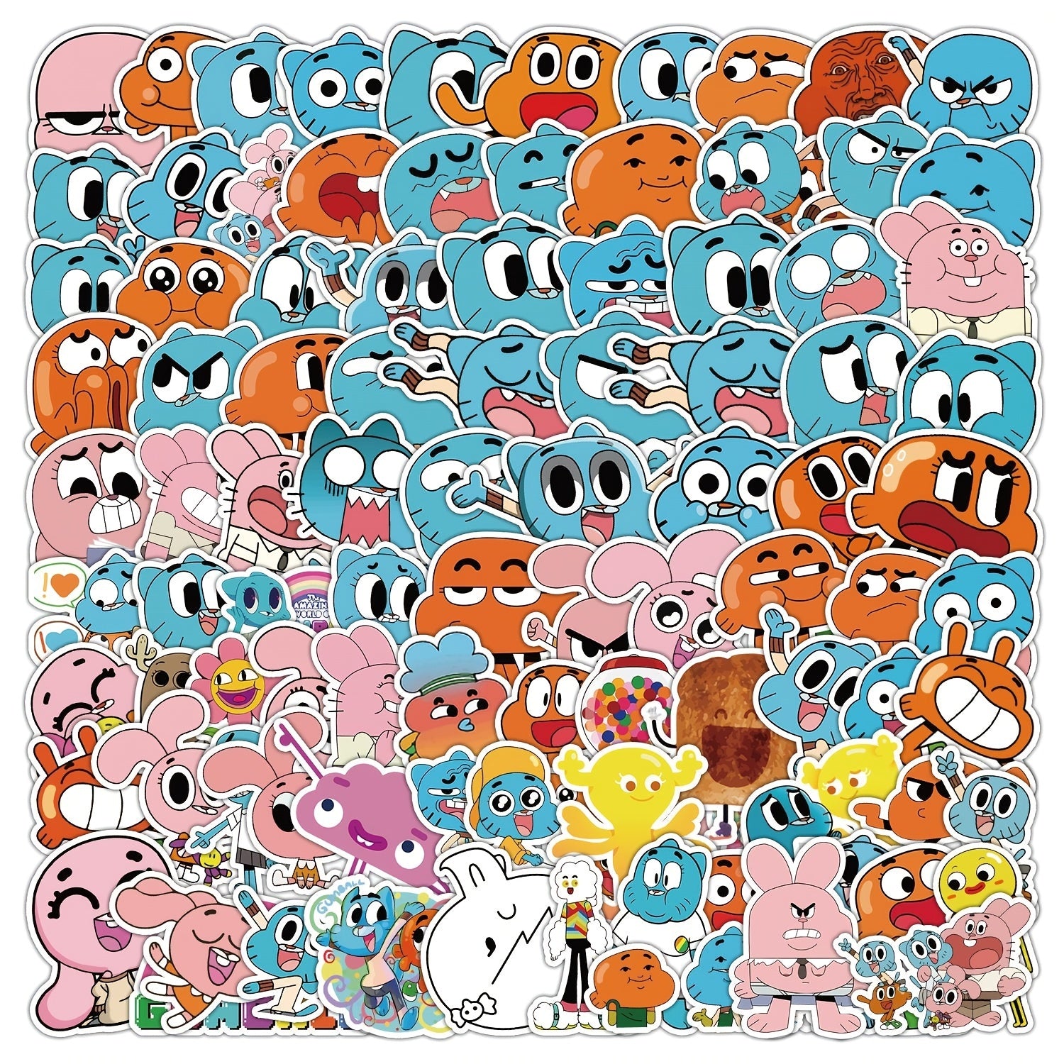100pcs Creative Waterproof Doodle Stickers for Laptop Water Bottle Stationery
