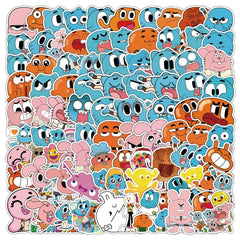 100pcs Creative Waterproof Doodle Stickers for Laptop Water Bottle Stationery