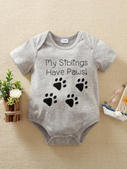 Baby Boys My Siblings Have Paws DADDY S FAN Bodysuit