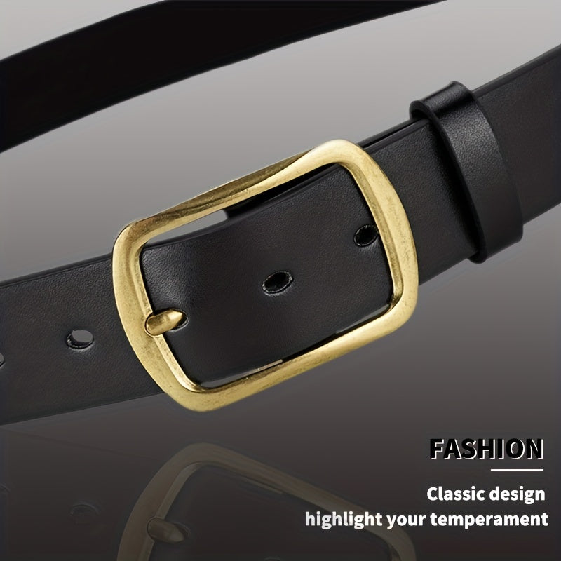 Men's PU Leather Belt Unisex Decorative Accessories for Pants Jeans