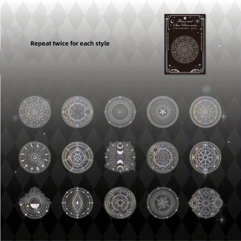 30pcs Flower Star River Decorative Stickers Scrapbooking Label Diary Plan