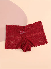 6pcs Lace Boyshort Panties Soft Comfortable Underwear