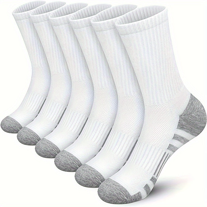 Outdoor Sports Cushioned Running Socks Moisture Wicking Crew Socks