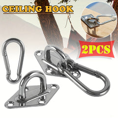 2pcs Stainless Steel Heavy Duty Ceiling Hanging Hook Set Swing Chair Bracket