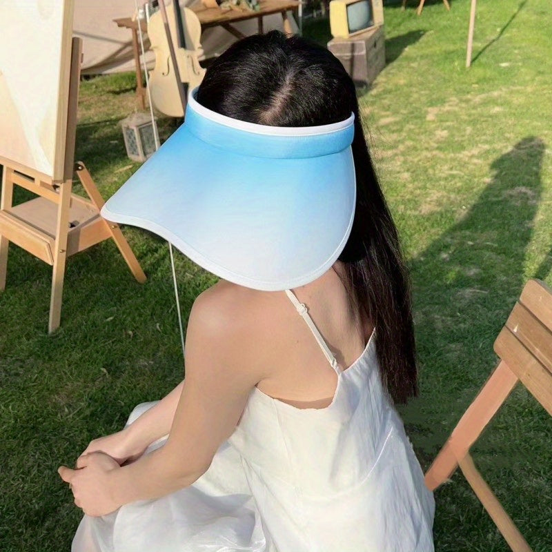 Gradient UPF50 Wide Brim Visor Hat for Women