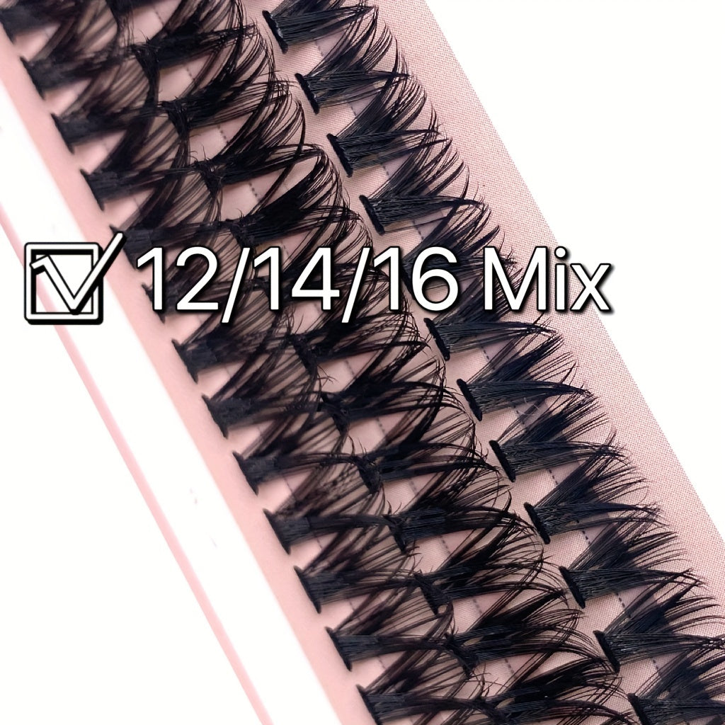 60 Cluster Eyelashes 40D D Curling 10 16mm Mixed False Eyelashes