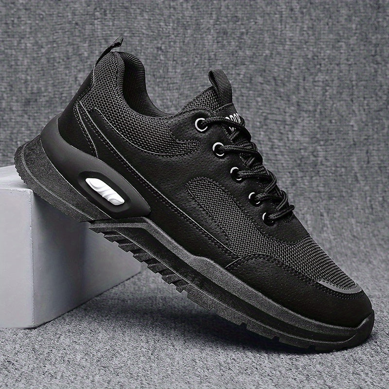 Men's Breathable Mesh Lace-up Walking Shoes Lightweight Anti-Skid Sneakers