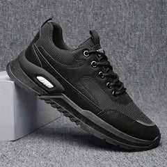 Men's Breathable Mesh Lace-up Walking Shoes Lightweight Anti-Skid Sneakers