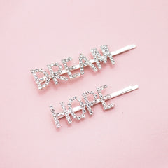 Rhinestones Hair Clips Barrettes Pins Accessories Women Prom Jewelry 2 Pcs