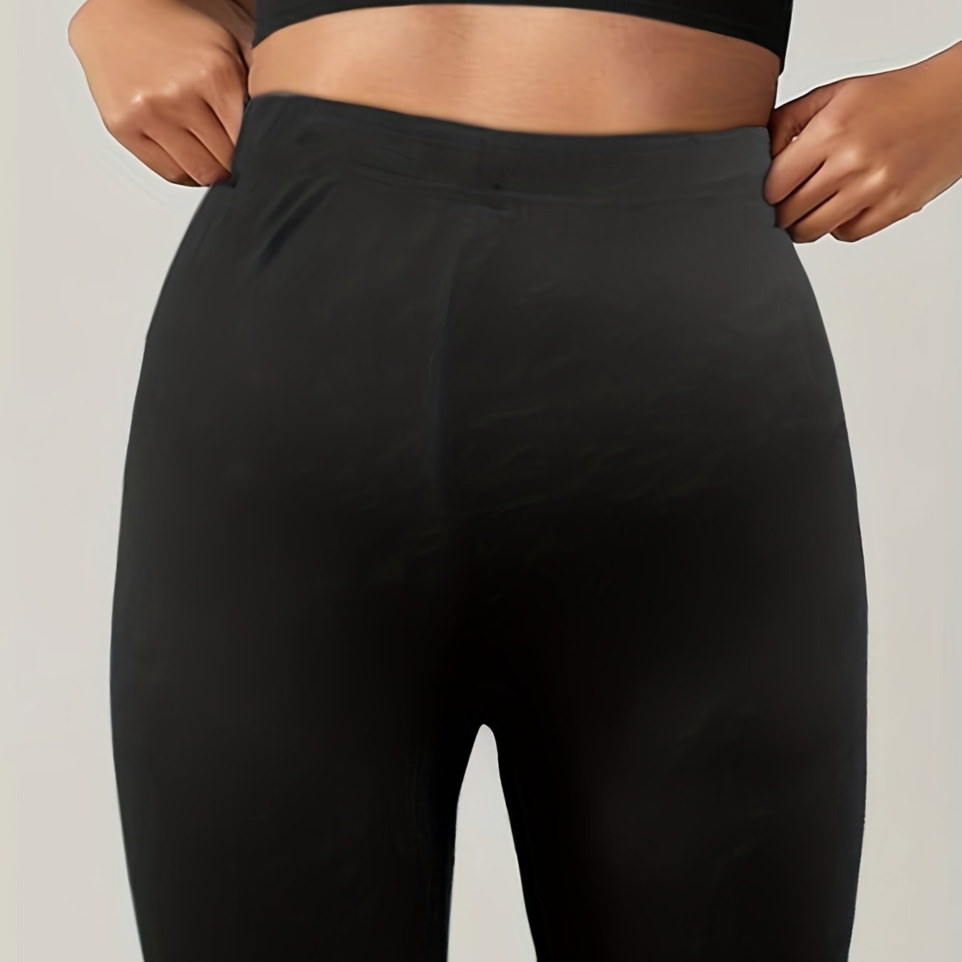 Sporty Shorts Women's Plus Solid Legging Shorts