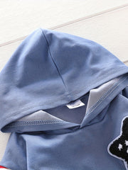 Kids Striped American Flag Hoodie & Pants Set