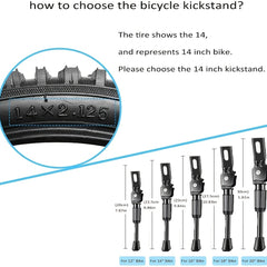 Bike Kickstand for 12-18 Inch Wheel Steel Bikes, Support Racks Replacement