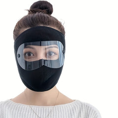 Unisex Full Face Mask with Eyewear Winter Warm Fleece Face Cover