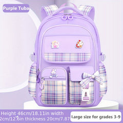 Kids Girls Cartoon Canvas Backpack Lightweight