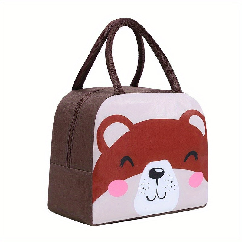 Kids Cartoon Animal Tote Bag Insulated Lunch Bag
