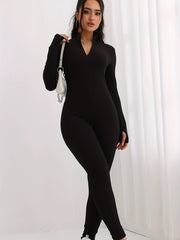 Long Sleeve Zipper Sports Jumpsuit Fitness Yoga Jumpsuit Women's Activewear