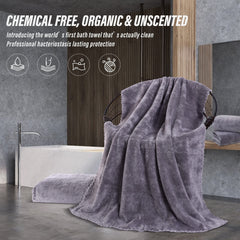 2pcs Bath Towel Set Coral Velvet Highly Absorbent Towels Solid Bath Sheet