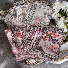 30pcs Mirror Flower Collage Cards Background Paper for DIY Junk Journal