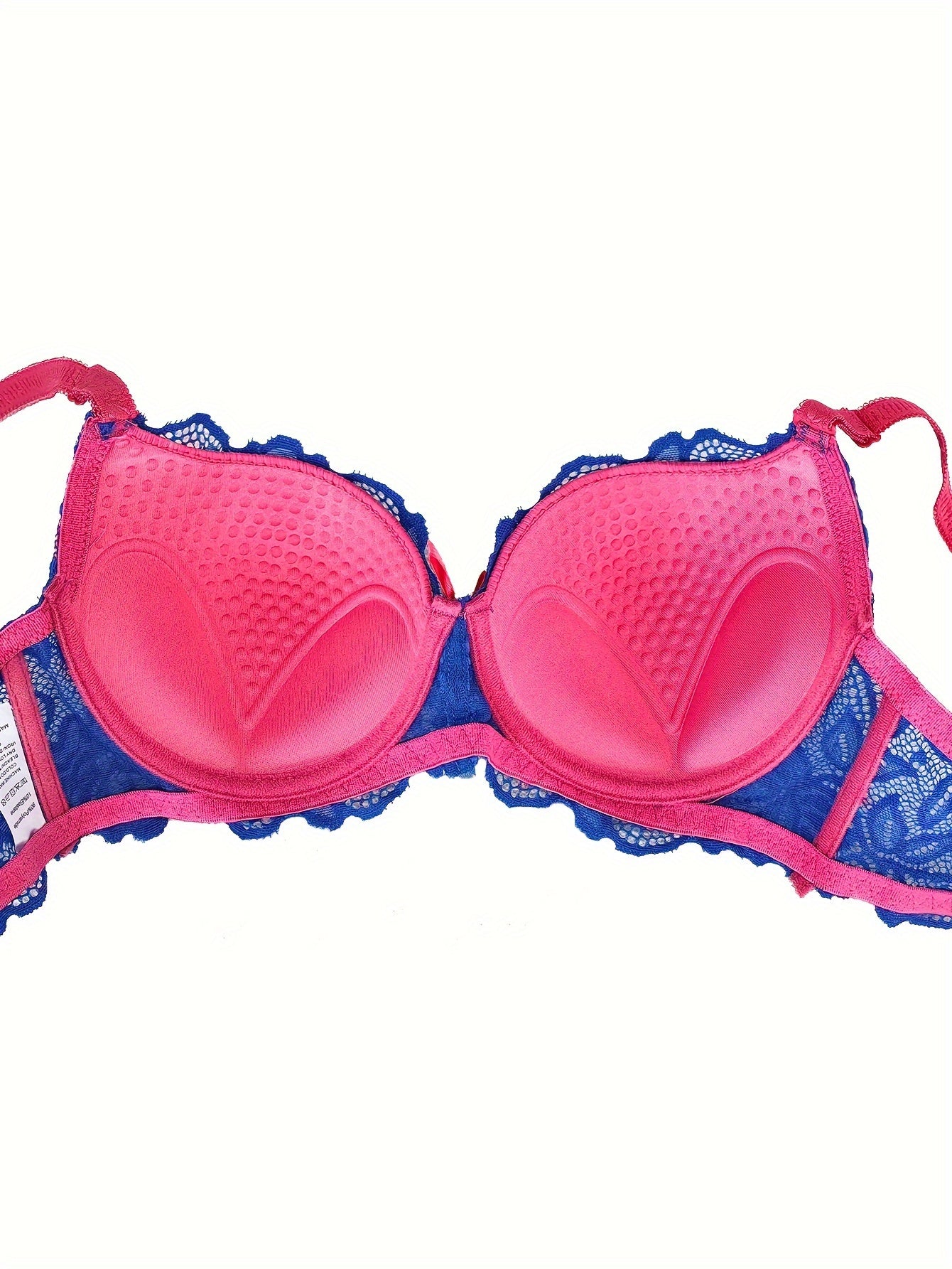 Lace Push Up Bra Colorblock Bow Women's Lingerie