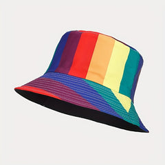 Rainbow Printing Sunshade Bucket Hat for Men Women