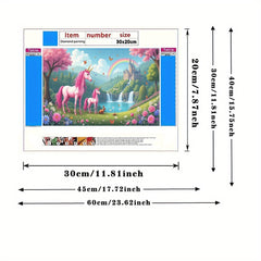 Pink Unicorn 5D Diamond Painting Kit for Adults - Magical Arts & Crafts Gift