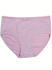 4 Pack Plus Size Pin Dot Print Panties Set