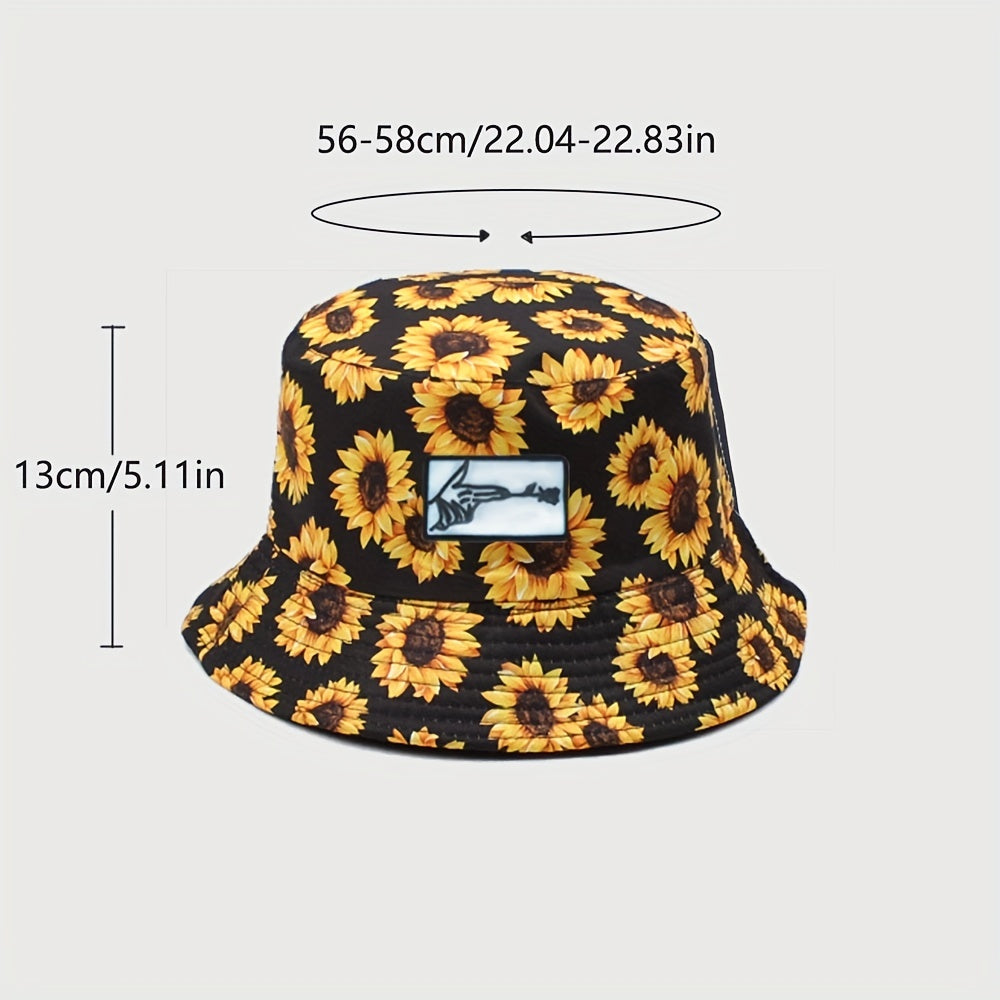 Sunflower Bucket Hat Fisherman Hat Outdoor Summer Travel Cap