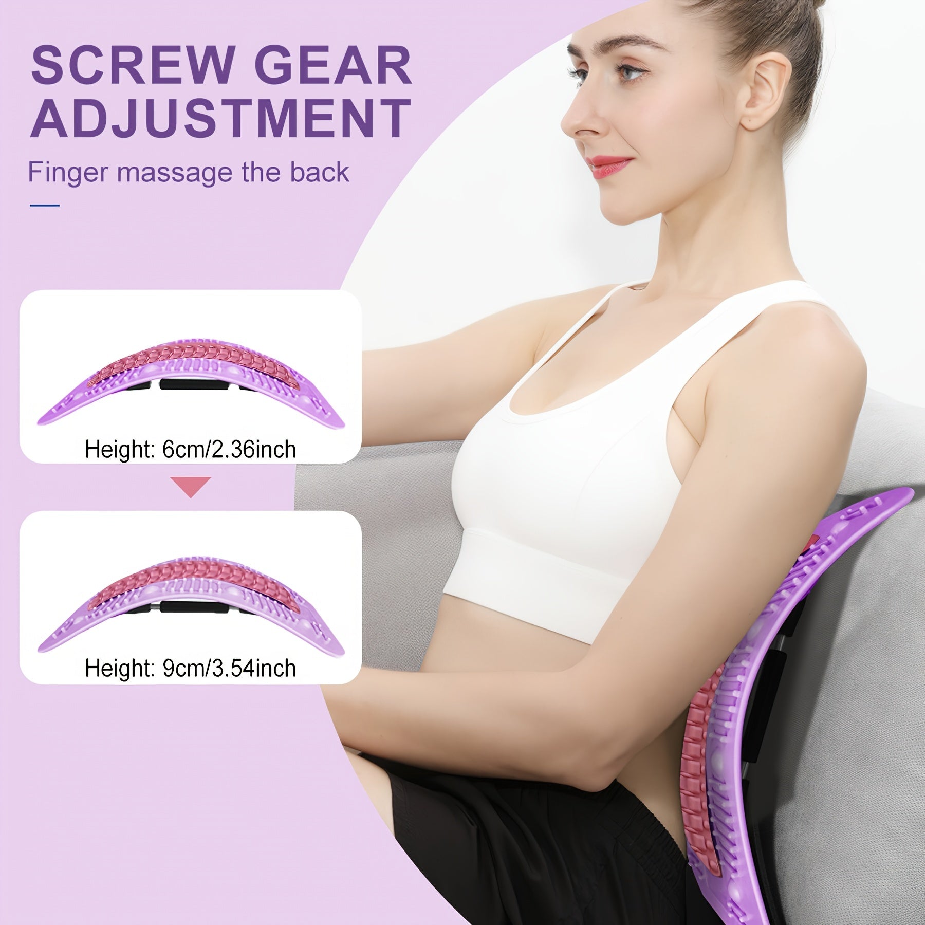 Silicone Lumbar Stretcher Massage Strip Back Cushion
