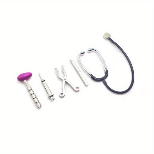 1:12 Mini Stethoscope Dollhouse Medical Appliance Model Earpiece Simulation